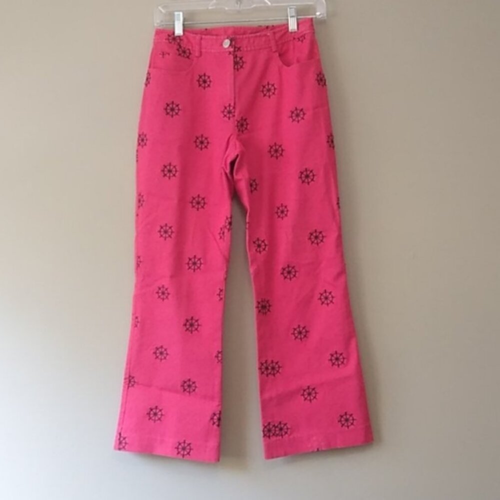 Lilly Pulitzer ship wheel pink pants size 2